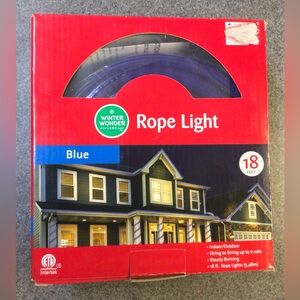 18 feet Blue Rope Light Indoor Outdoor